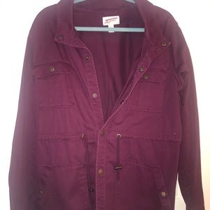 Deep Magenta Jacket with Drawstrings